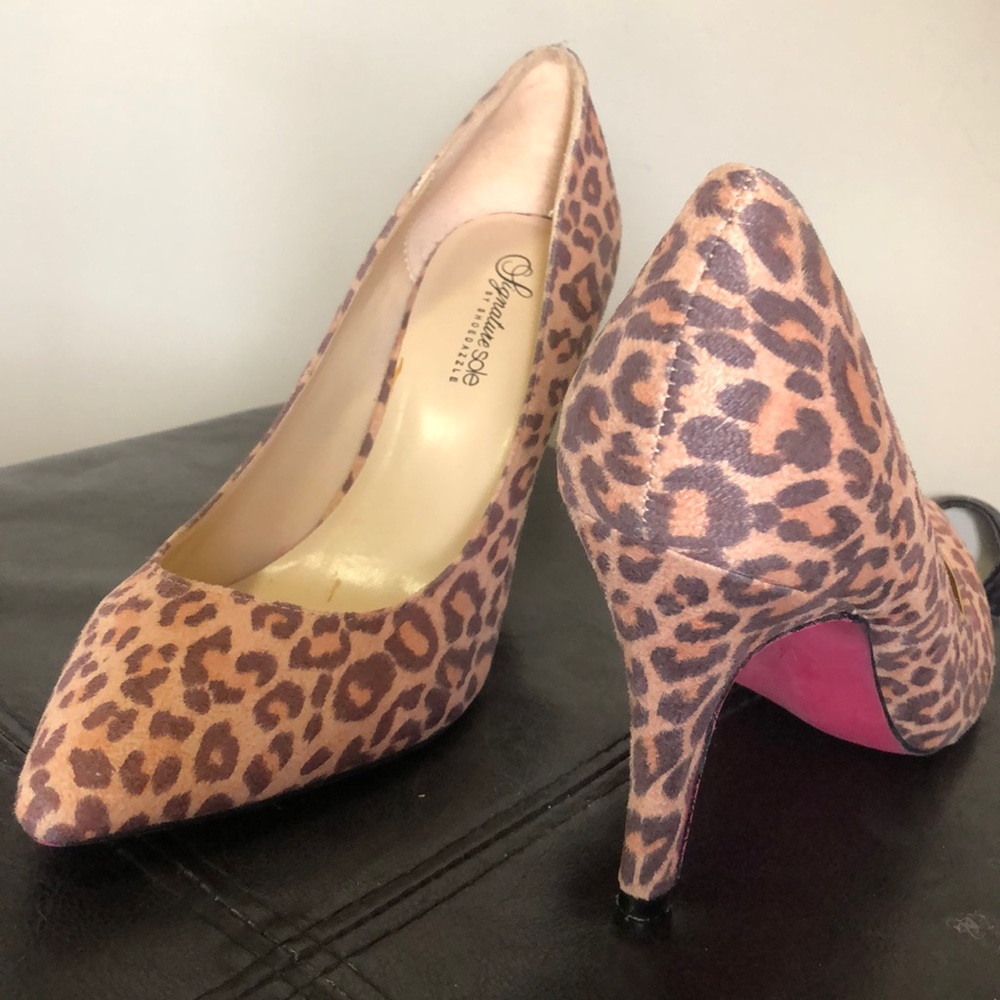 leopard shoe dazzle heels